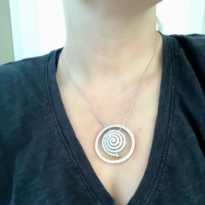 Sterling silver crystal pendant necklace